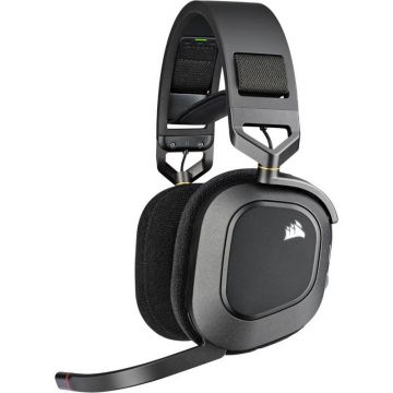 Casti cu microfon Corsair HS80 WIRELESS Surround 7.1, Multi-platform Gaming, 20Hz-40KHz, 32ohm, 116db, driver 50mm, autonomie baterie de pana la 20 de ore, negru