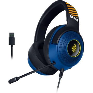 Casti Gaming Razer Kraken V3 X Fortnite Edition, USB, Surround, Microfon HyperClear, Drivere TriForce 40mm (Albastru/Negru)