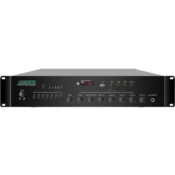 DSPPA Amplificator 120W cu mixer, 6 zone, DSPPA MP212U cu USB/ SD/ FM Tuner, intrari 2Mic si 3Line, 100V