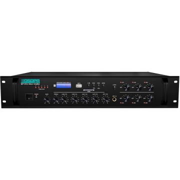 DSPPA Amplificator 350W cu mixer DSPPA MP1010U, 6 zone, USB/SD/Tuner, 4Mic si 3AUX, 100V & 4-16 Ohmi