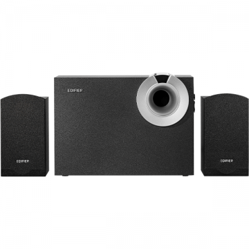 edifier Boxe EDIFIER 2.1, RMS: 34W (2 x 8W, 1 x 18W), bluetooth, volum, bass; raport semnal-zgomot: #25dBA, frecventa raspuns - sateliti: 210Hz - 20kHz, negru