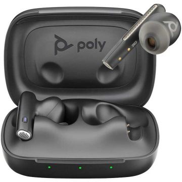 Generic Căști Poly Voyager Free 60+ UC Negru Carbon+Adaptor USB-C BT700+Carcasă de încărcare cu ecran tactil