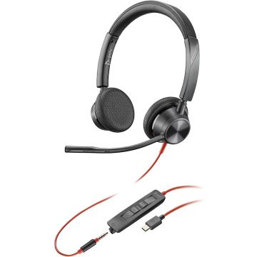 HP Casti, Over the Ear HP Blackwire 3325, cu fir, negru, 2.27m