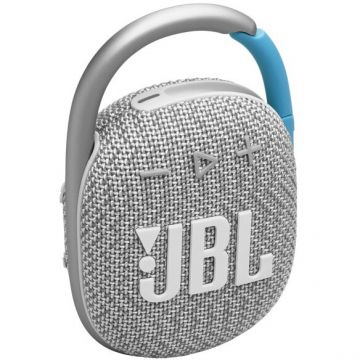 JBL Boxa portabila JBL Clip 4 Eco, Bluetooth, IP67, 10H, Alb