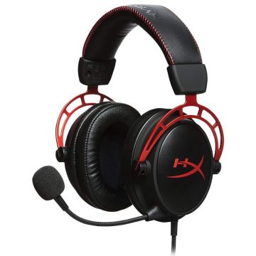 Kingston Casti cu microfon HyperX Cloud Alpha gamer, negru-rosu