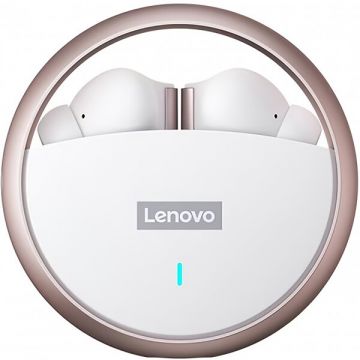 Lenovo Handsfree Bluetooth Lenovo LP60, TWS, Alb