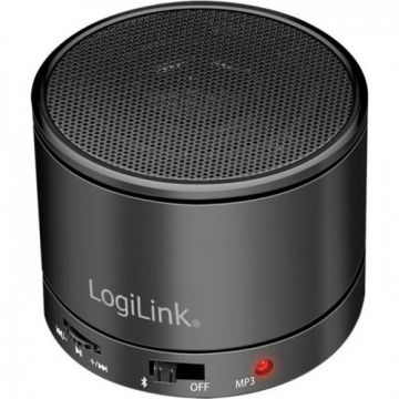 logilink BOXA LOGILINK portabila BT ctr vol,acumulator 400mAh, FM radio, hands-free,timp de functionare pana la 4h,distanta de functionare pana la 10m,incarcare USB, black