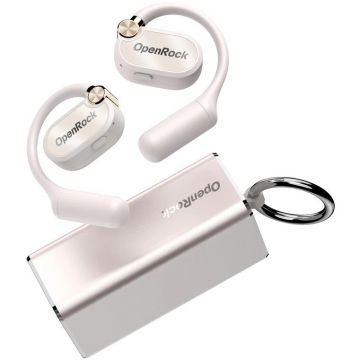 ONEODIO Casti OneOdio „OpenRock X”, Open-Ear, utilizare smartphone, Bluetooth 5.3, rezistent la apa, multi-pairing, 4x mic, noise canceling, alb