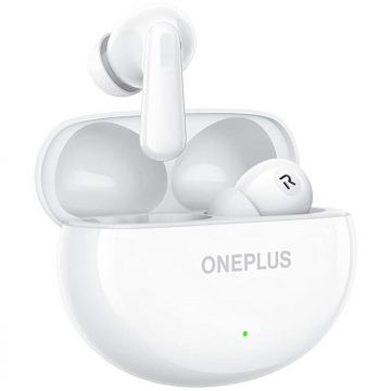 OnePlus Casti wireless OnePlus Nord Buds 3, activare anulare zgomot 32dB, 43 ore autonomie, Alb