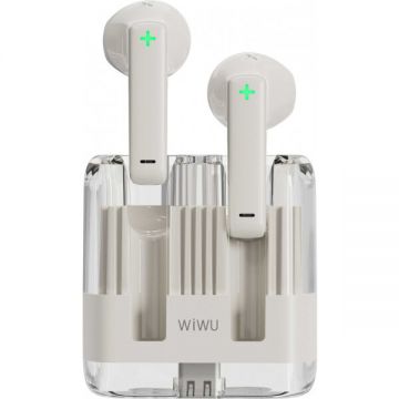 WIWU Handsfree Bluetooth WiWu T21, TWS, Alb