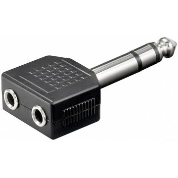 Adaptor stereo jack 6.3mm la 2 x stereo jack 3.5mm T-M, KJR-03