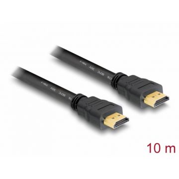 Cablu HDMI 4K v1.4 T-T 10m Negru, Delock 82709