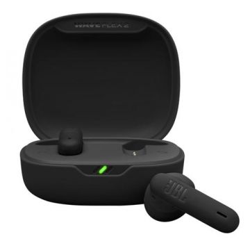 Casti In-Ear JBL Wave Flex 2, True Wireless, Bluetooth, Autonomie 10 ore/40 ore, IP54 (Negru) Casti In-Ear JBL Wave Flex 2, True Wireless, Bluetooth, Autonomie 10 ore/40 ore, IP54 (Negru)