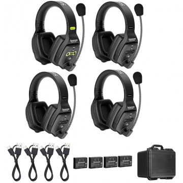 SARAMONIC Solutie intercom stereo comp Saramonic WiTalk WT4D4xbat, 4 pers, Full-Duplex 1.9GHz, dual-ear SARAMONIC Solutie intercom stereo comp Saramonic WiTalk WT4D4xbat, 4 pers, Full-Duplex 1.9GHz, dual-ear
