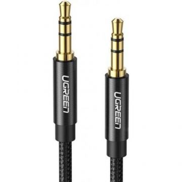 Cablu UGREEN mini jack 3,5mm AUX, 1m, Negru Cablu UGREEN mini jack 3,5mm AUX, 1m, Negru