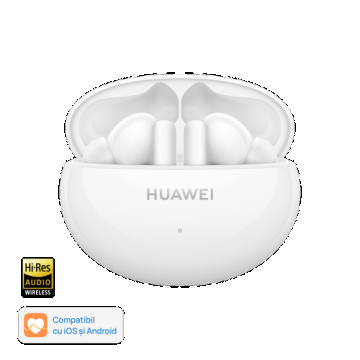 Casti True Wireless Huawei FreeBuds 5i, Bluetooth, ANC, Microfon Dual (Alb)